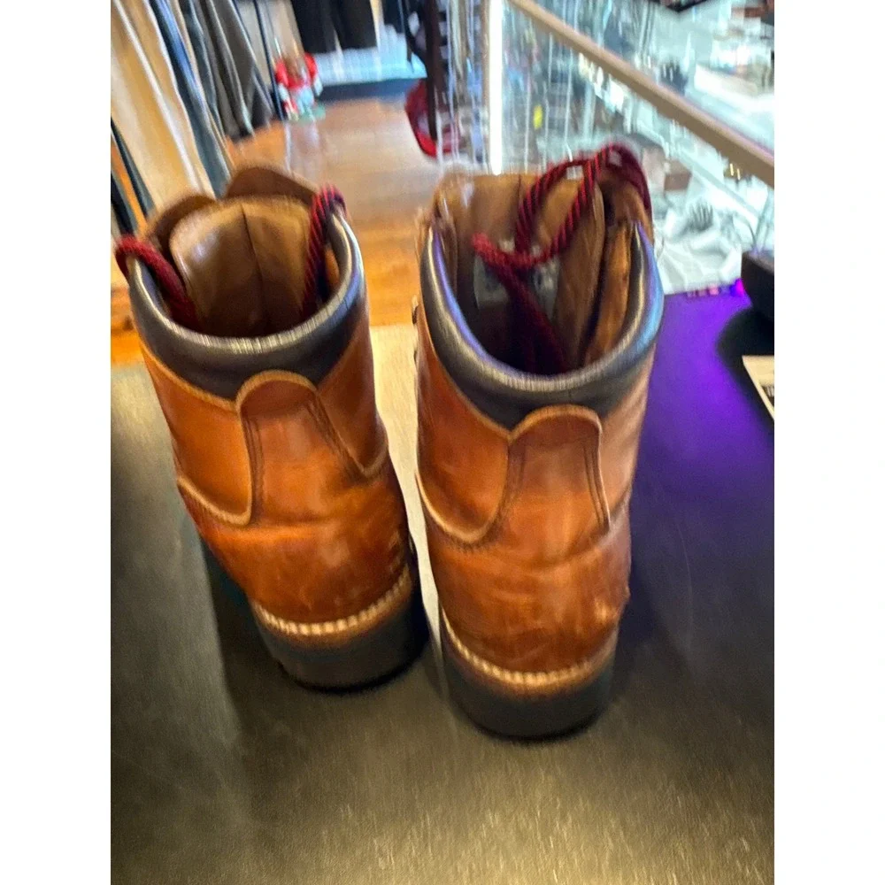 Danner Mountain Light Brown Leather Hiking Boots Mens USA Made Lug Sole 5m 6.5w - Picture 3 of 6